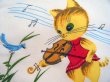 画像1: 子供ハンカチ★猫のミュージシャン♪