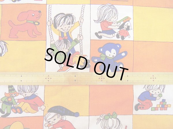 画像3: ドイツ70's★子供たちのお遊び♪ファブリック