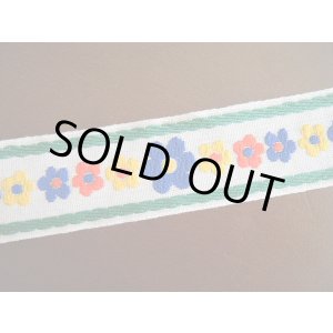画像: 【55ｃｍ】ヴィンテージ★赤・青・黄色。三原色のお花チロル