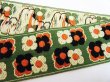 画像3: 70's★渋すぎる・・・２段×３色のお花チロル