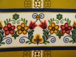 画像2: 【未使用品】黄土色＋藍色のシブイ花柄（はぎれ）