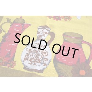 画像: 【未使用品】malimo花柄のキッチン棚柄クロス