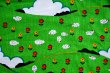 画像3: ドイツ70's★鮮やかな緑に、羊と花がいっぱい！（はぎれ）