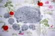 画像1: 【未使用品】リンゴとハリネズミのファブリック