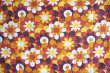 画像3: 70's★丸っこいお花がギッシリのファブリック（はぎれ）