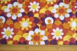 画像2: 70's★丸っこいお花がギッシリのファブリック（はぎれ）