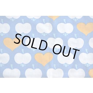 画像: 70's★リンゴとハート♪（ブルー系）ピローケース