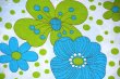 画像1: ドイツ70's★夏っぽい感じの、花と水玉（はぎれ）