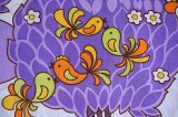 画像: 70's★カラフルな鳥と紫色の木（ファブリック）