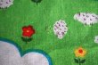 画像4: ドイツ70's★鮮やかな緑に、羊と花がいっぱい！（はぎれ）