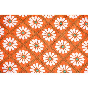 画像: 70's◆並んだマーガレットの花ファブリック