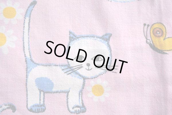 画像2: 旧東ドイツ時代【レトロ猫と蝶々】ピローケース