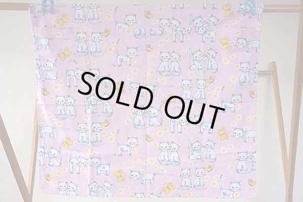 画像5: 旧東ドイツ時代【レトロ猫と蝶々】ピローケース