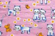 画像3: 旧東ドイツ時代【レトロ猫と蝶々】ファブリック