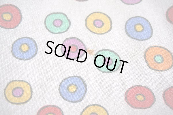 画像3: カラフルな◎のファブリック（訳ありはぎれ）