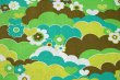 画像1: ドイツ70's★可愛いハートと花と雲（グリーン系）