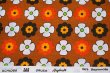 画像3: 【未使用品】70's★３種類の花が並んだファブリック