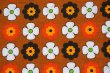 画像1: 【未使用品】70's★３種類の花が並んだファブリック