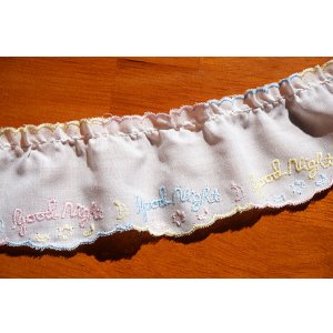 画像: 【100cm】月と星と、good nightのギャザーレース