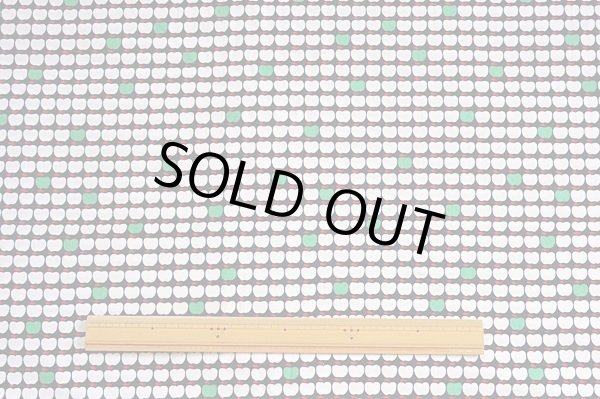 画像5: 小さな小さなリンゴ生地（ブラック×グリーン）はぎれ