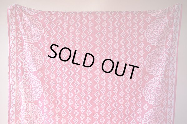 画像3: 【特価】ピンク×白の、切り絵風お花柄ファブリック