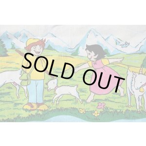 画像: ドイツ70年代★アルプスの少女ハイジ生地B大きめはぎれ