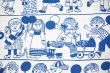 画像1: 【グラジエラ】可愛い子供たちのファブリック（青）