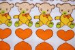 画像2: 70's★小さなテディベアとハート（ビタミンカラー）