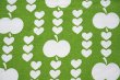 画像1: 70's★緑茶色×白のリンゴとハート