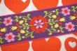 画像1: 【80ｃｍ】ドイツ70's★乙女カラーの花柄チロリアンテープ