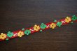 画像1: ドイツ★明るいカラーのお花トリム（赤）