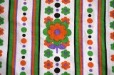 画像: 70's★大小カラフルなお花とドットのファブリック