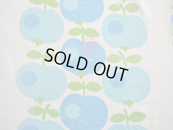 画像6: 70's●爽やかカラーの縦列リンゴ（はぎれ大）