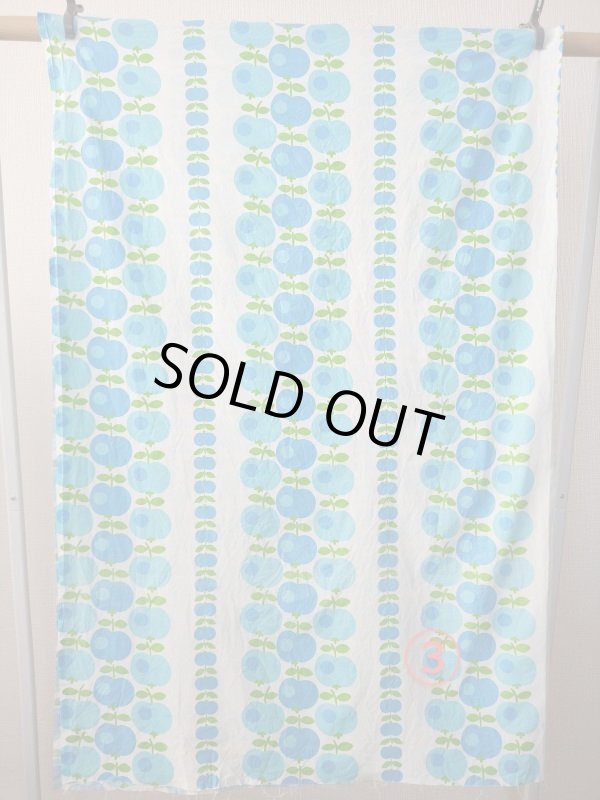 画像4: 70's●爽やかカラーの縦列リンゴ（はぎれ大）