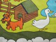 画像3: ドイツ70's●明るく楽しい農場のファブリック（はぎれ）
