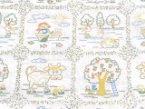 画像: 70年代ドイツ◆子供の手描き風ファブリック