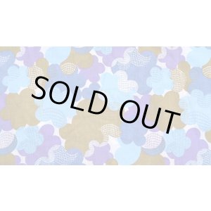 画像: 70's●ふわふわ花雲と刺し子風ファブリック