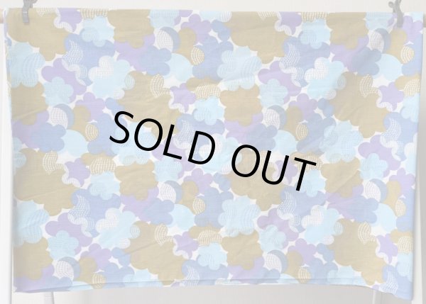 画像3: 70's●ふわふわ花雲と刺し子風ファブリック