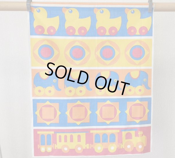 画像3: ドイツ70's★可愛いモチーフのファブリックパネル風はぎれ