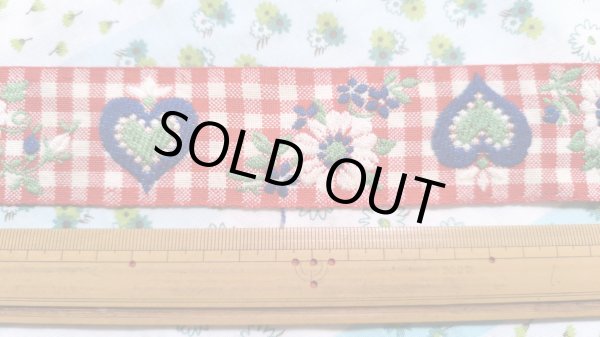 画像2: 【82cm】ギンガムチェックに花とハートのチロル