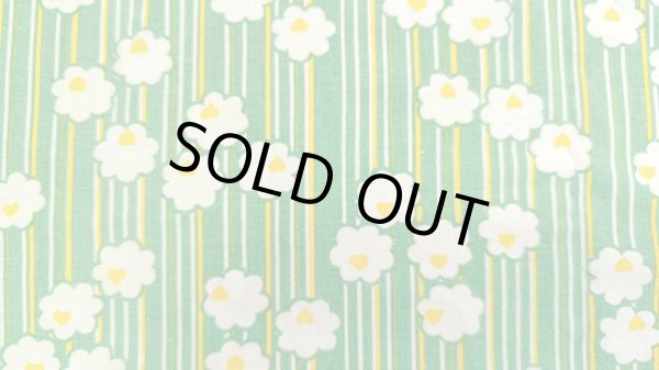 画像1: ドイツ70's★ハートと雲とストライプ（はぎれ）