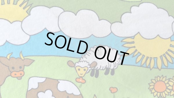 画像3: ドイツ70's●明るく楽しい農場のファブリック（訳ありはぎれ）