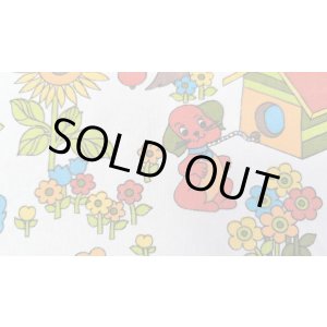 画像: 70's★色んな種類の鳥や動植物たちの生地（はぎれ）