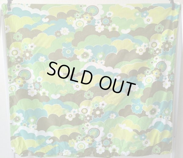 画像3: ドイツ70's★可愛いハートと花と雲（グリーン系）クッションカバー