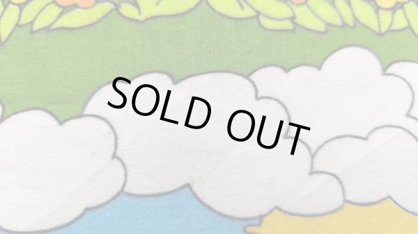 画像5: ドイツ70's◆農夫とカラフルな風景の生地（訳ありはぎれ）