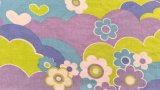画像: ドイツ70's★可愛いハートと花と雲（はぎれ）