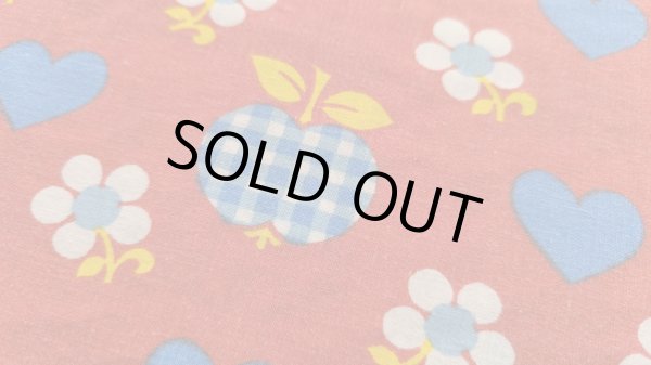 画像1: 70's リンゴ・ハート・お花◆クッションカバー