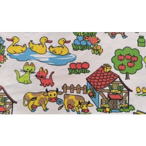 画像: 70's★農家の動物や鳥たち(大きめはぎれ)