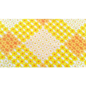 画像: 70's◆黄色いお花がギッシリ並んだハギレ