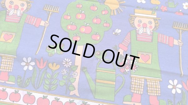 画像1: 未使用アウトレット◆ドイツ70'sリンゴと花と農夫